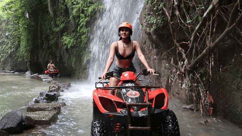 Jambe atv through waterfall