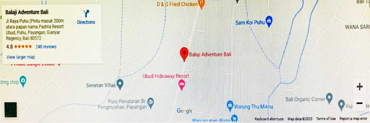 Location of ATV Uvud Bali
