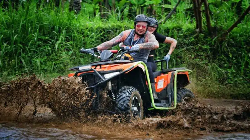 Bali Quad Bike Tours Through Jungle, River, Bamboo Forest & Muddy