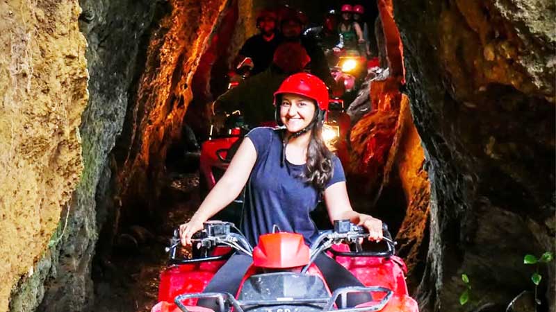 Bali ATV Quad Bike Through Tunnel