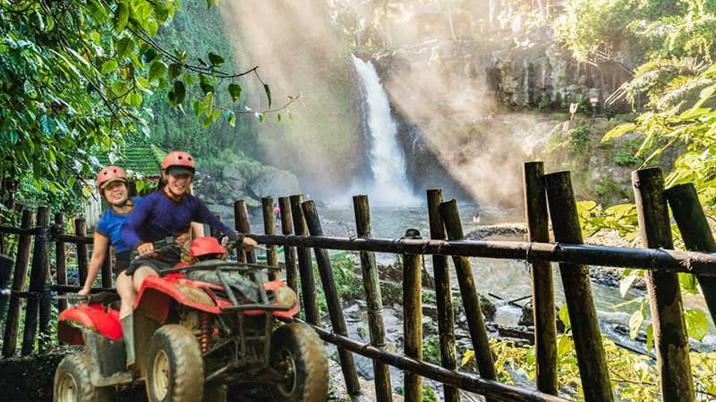 Bali ATV Quad Bike with Monkey Forest and Tegenungan Waterfall