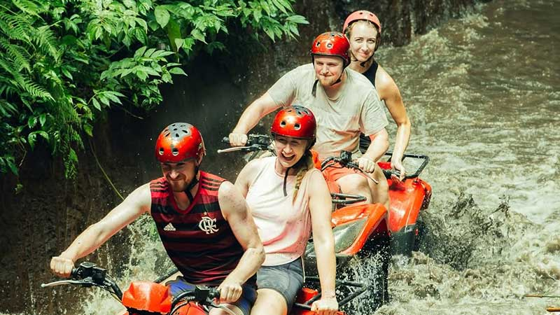 Ride through river dadi atv