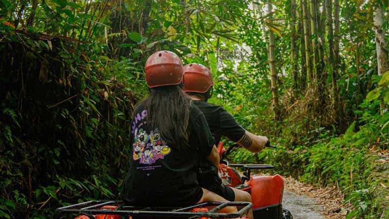 Ubud jungle Rice Fileds River & Muddy Quad Bike Tour