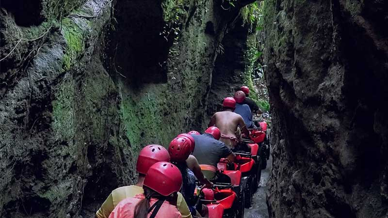 Ubud Bali ATV Quad Bike Long Tunnel - Waterfall & Rafting