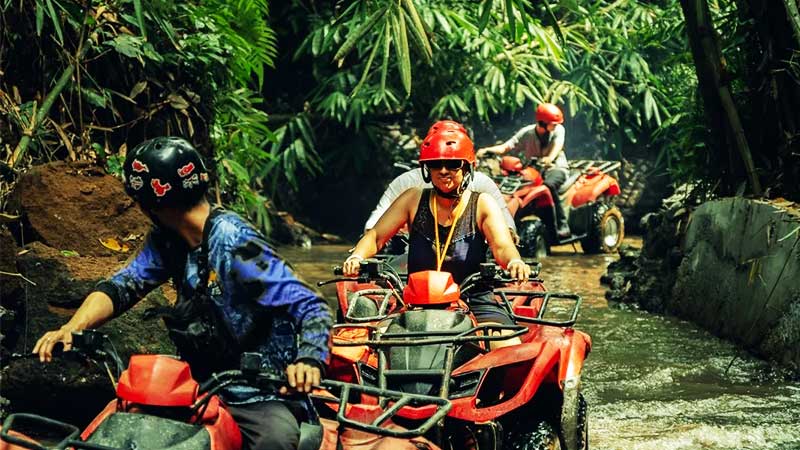 ATV Ride Monkey Forest and River Tubing